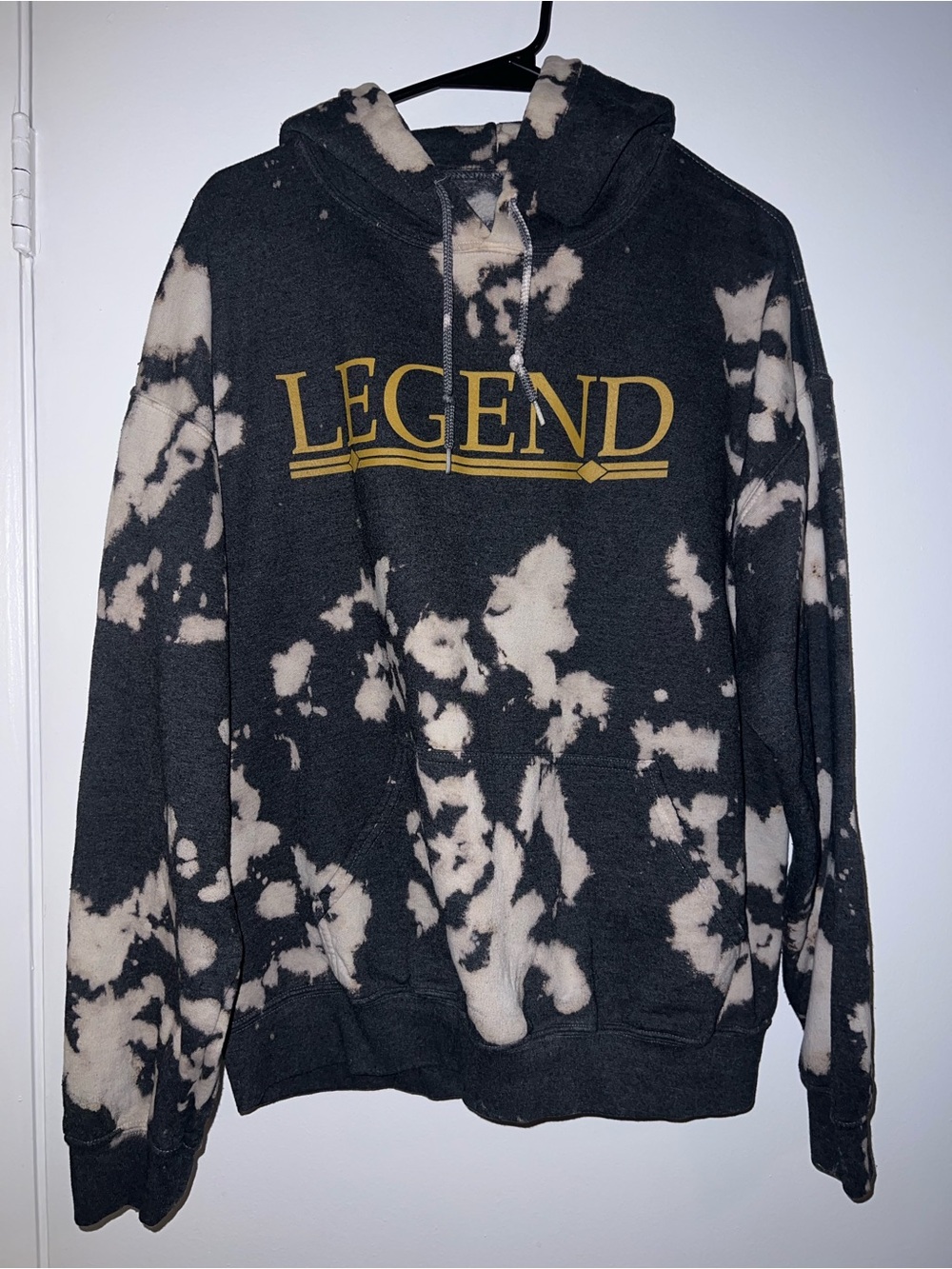 Unisex Bob Marley Black & Bleached Tie-Dye LEGEND Hoodie